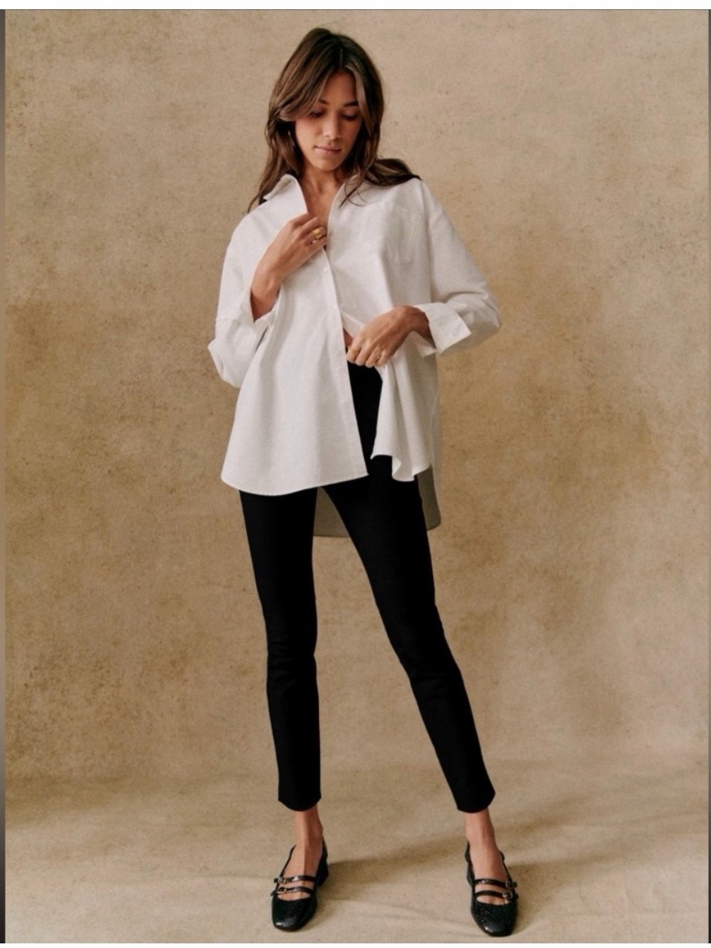 Sezane Clara black cigarette pants